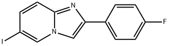 Imidazo[1,2-a]pyridine, 2-(4-fluorophenyl)-6-iodo- Structure