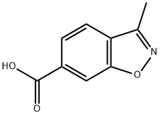 1,2-Benzisoxazole-6-carboxylic acid, 3-methyl- 结构式