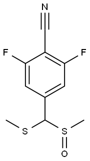 Benzonitrile, 2,6-difluoro-4-[(methylsulfinyl)(methylthio)methyl]- Struktur
