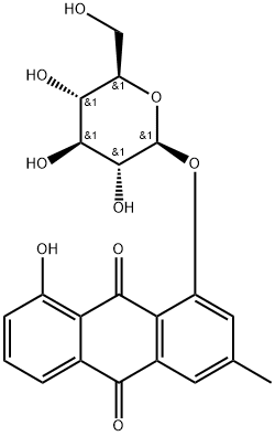 大黄酚-1-葡萄糖苷 结构式