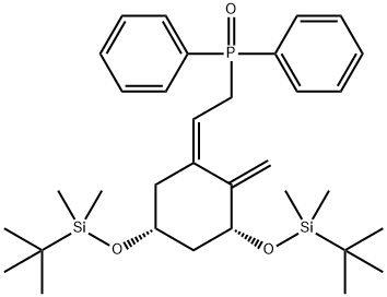 Phosphine oxide, [(2Z)-2-[(3R,5R)-3,5-bis[[(1,1-dimethylethyl)dimethylsilyl]oxy]-2-methylenecyclohexylidene]ethyl]diphenyl- Structure