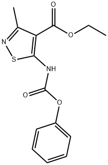 4-Isothiazolecarboxylic acid, 3-methyl-5-[(phenoxycarbonyl)amino]-, ethyl ester,49779-15-9,结构式