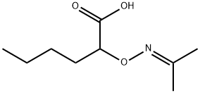 2-{[(propan-2-ylidene)amino]oxy}hexanoic acid 化学構造式