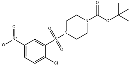 tert-Butyl 4-[(2-chloro-5-nitrobenzene)sulfonyl]piperazine-1-carboxylate Structure