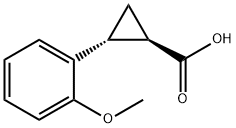trans-2-(2-methoxyphenyl)cyclopropane-1-carboxylic acid 结构式
