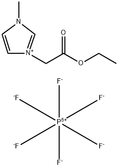 1-Ethyl ester Methyl-3-MethyliMidazoliuM hexafluorophosphate 化学構造式