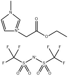 1-乙酯甲基-3-甲基咪唑双三氟甲磺酰亚胺盐 结构式