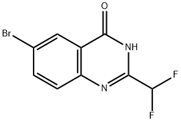 6-溴-2-(二氟甲基)喹唑啉-4(3H)-酮,50419-39-1,结构式