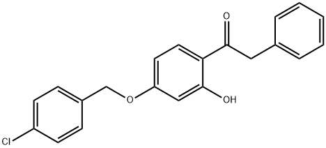 JR-6989, 1-(4-(4-Chlorobenzyloxy)-2-hydroxyphenyl)-2-phenylethanone, 97% Structure