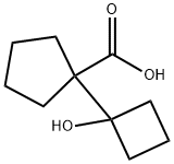Cyclopentanecarboxylic acid, 1-(1-hydroxycyclobutyl)- Structure