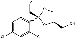 1,3-Dioxolane-4-methanol, 2-(bromomethyl)-2-(2,4-dichlorophenyl)-, (2S,4R)- Structure