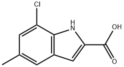 1H-Indole-2-carboxylic acid, 7-chloro-5-methyl- Struktur