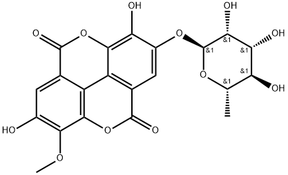 3-O-甲基鞣花酸-4'-O-鼠李糖苷 结构式