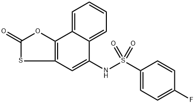 4-fluoro-N-(2-oxonaphtho[2,1-d][1,3]oxathiol-5-yl)benzenesulfonamide 结构式