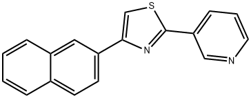 3-[4-(萘-2-基)-1,3-噻唑-2-基]吡啶, 519151-61-2, 结构式
