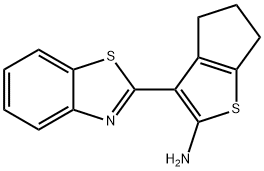 4H-Cyclopenta[b]thiophen-2-amine, 3-(2-benzothiazolyl)-5,6-dihydro- Structure