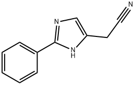 2-(2-phenyl-1H-imidazol-4-yl)acetonitrile 化学構造式