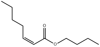 2-Heptenoic acid, butyl ester, (Z)- (9CI) Struktur