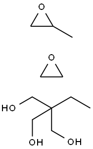 Oxirane, methyl-, polymer with oxirane, ether with 2-ethyl-2-(hydroxymethyl)-1,3-propanediol (3:1) Struktur
