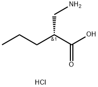 (R)-2-aminomethy-pentanoic aci-HCl 结构式