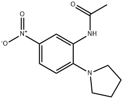 N-(5-硝基-2-(吡咯烷-1-基)苯基)乙酰胺, 5367-39-5, 结构式