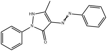 5-METHYL-2-PHENYL-4-(PHENYLHYDRAZINYLIDENE)PYRAZOL-3-ONE 结构式
