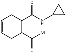 6-(环丙基氨基甲酰基)环己-3-烯-1-羧酸 结构式