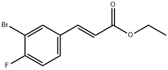 2-Propenoic acid, 3-(3-bromo-4-fluorophenyl)-, ethyl ester, (2E)- Struktur