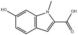 6-羟基-1-甲基-1H-吲哚-2-羧酸 结构式