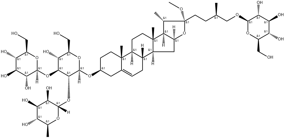 甲基原纤细薯蓣皂苷,54522-53-1,结构式