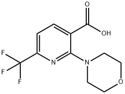 3-Pyridinecarboxylic acid, 2-(4-morpholinyl)-6-(trifluoromethyl)- Structure