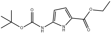 1H-Pyrrole-2-carboxylic acid, 5-[[(1,1-dimethylethoxy)carbonyl]amino]-, ethyl ester,547762-37-8,结构式