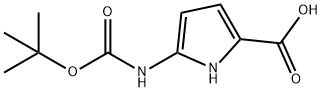 1H-Pyrrole-2-carboxylic acid, 5-[[(1,1-dimethylethoxy)carbonyl]amino]-, 547762-39-0, 结构式