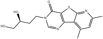 Pyrido[3',2':4,5]thieno[3,2-d]pyrimidin-4(3H)-one, 3-[(3S)-3,4-dihydroxybutyl]-7,9-dimethyl-,548430-97-3,结构式