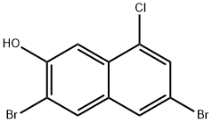 2-Naphthalenol, 3,6-dibromo-8-chloro- Structure