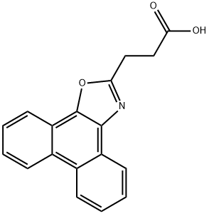 フェナントロ[9,10-d]オキサゾール-2-プロパン酸 化学構造式