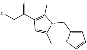 Ethanone, 2-chloro-1-[2,5-dimethyl-1-(2-thienylmethyl)-1H-pyrrol-3-yl]- Structure