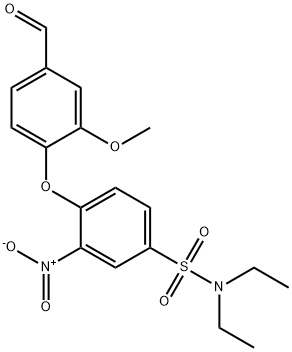 N,N-二乙基-4-(4-甲酰基-2-甲氧基苯氧基)-3-硝基苯磺酰胺,556020-33-8,结构式