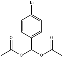 Methanediol, 1-(4-bromophenyl)-, 1,1-diacetate 化学構造式