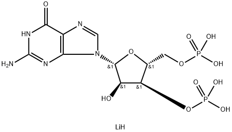 Guanosine 3'',5''-Diphosphate Tetralithium Salt Structure