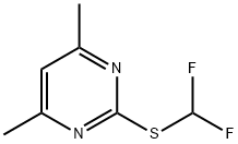 Pyrimidine, 2-[(difluoromethyl)thio]-4,6-dimethyl- Structure
