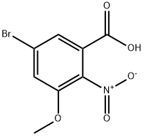 5-溴-2-硝基-3-甲氧基苯甲酸 结构式