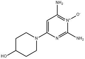4-Piperidinol, 1-(2,6-diamino-1-oxido-4-pyrimidinyl)- 结构式
