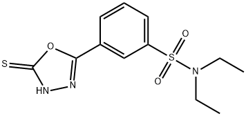 N,N-diethyl-3-(5-sulfanyl-1,3,4-oxadiazol-2-yl)benzene-1-sulfonamide 结构式