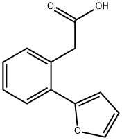 2-(2-(Furan-2-yl)phenyl)acetic ac id Structure