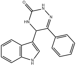 5-(1H-INDOL-3-YL)-6-PHENYL-4,5-DIHYDRO-1,2,4-TRIAZIN-3(2H)-ONE 结构式