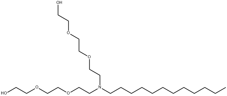 3,6,12,15-Tetraoxa-9-azaheptadecane-1,17-diol, 9-dodecyl- Struktur
