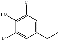 Phenol, 2-bromo-6-chloro-4-ethyl- Struktur
