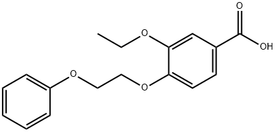 Benzoic acid, 3-ethoxy-4-(2-phenoxyethoxy)- Structure