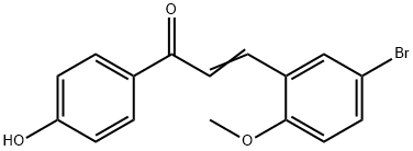 2-Propen-1-one, 3-(5-bromo-2-methoxyphenyl)-1-(4-hydroxyphenyl)- Structure